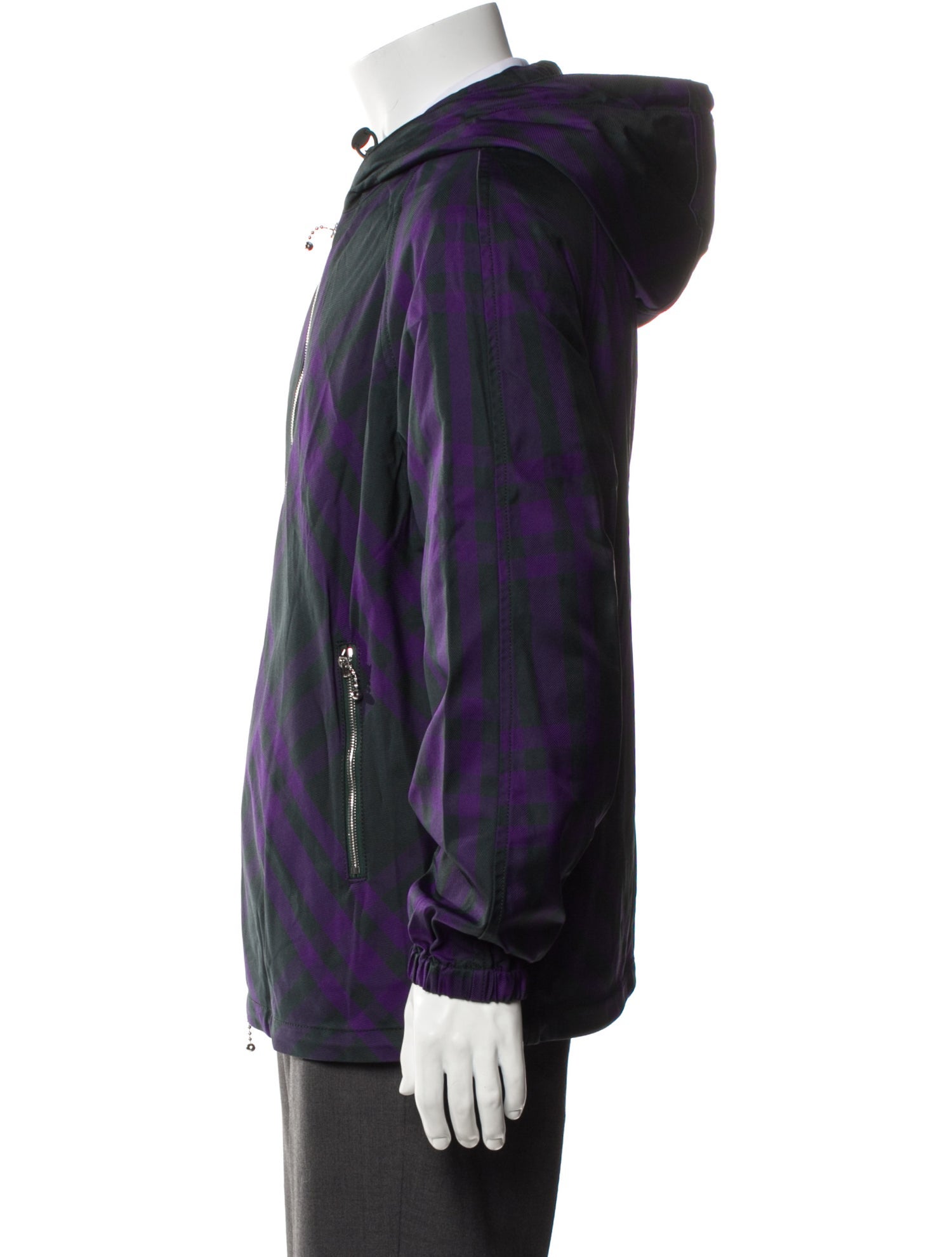 Burberry Plaid Print Windbreaker