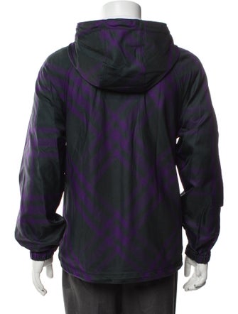 Burberry Plaid Print Windbreaker