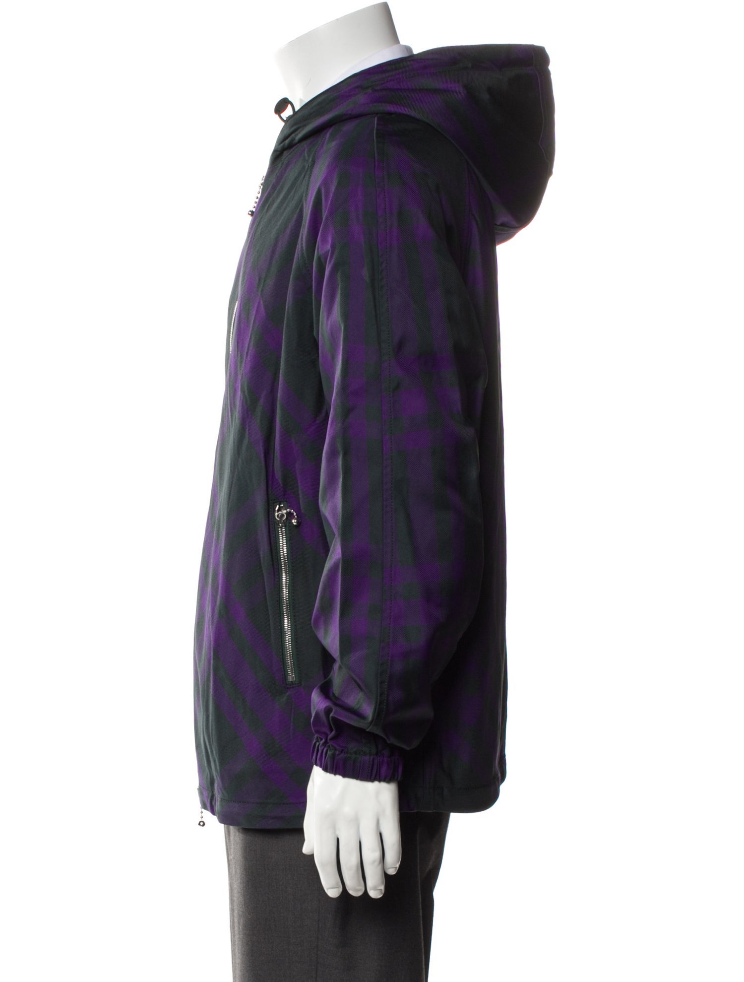 Burberry Plaid Print Windbreaker