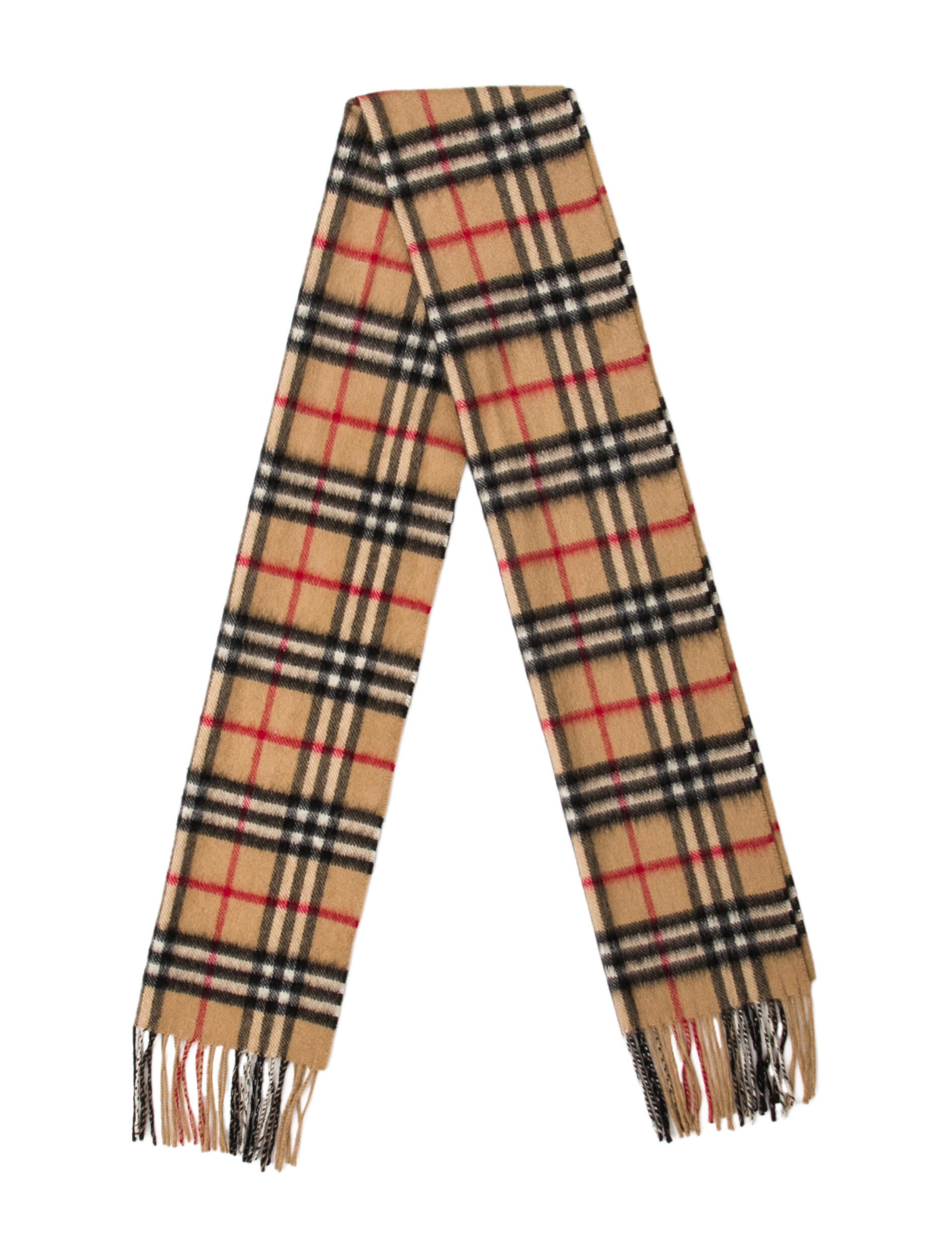 Burberry Cashmere Nova Check Pattern Scarf