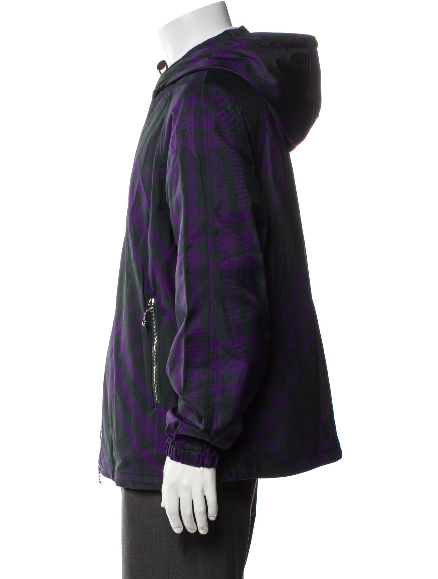 Burberry Plaid Print Windbreaker