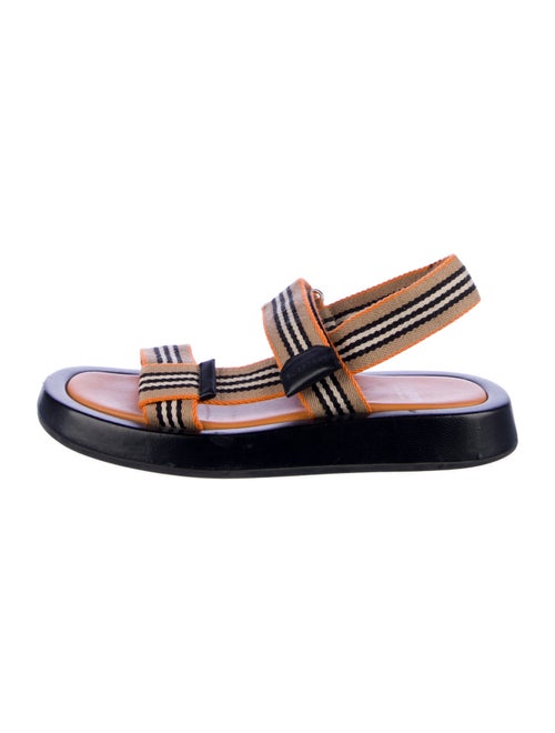 Burberry Canvas Printed Slingback Sandals
