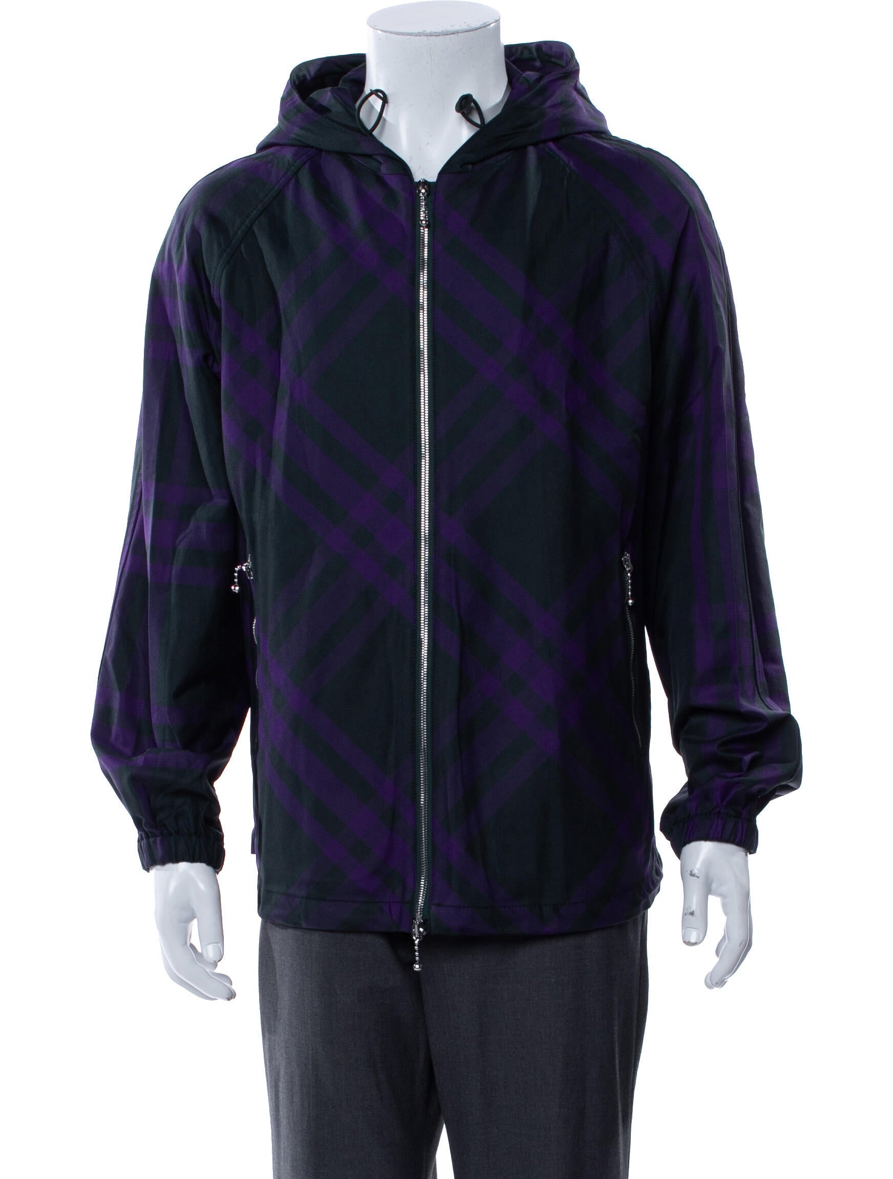 Burberry Plaid Print Windbreaker w/ Tags