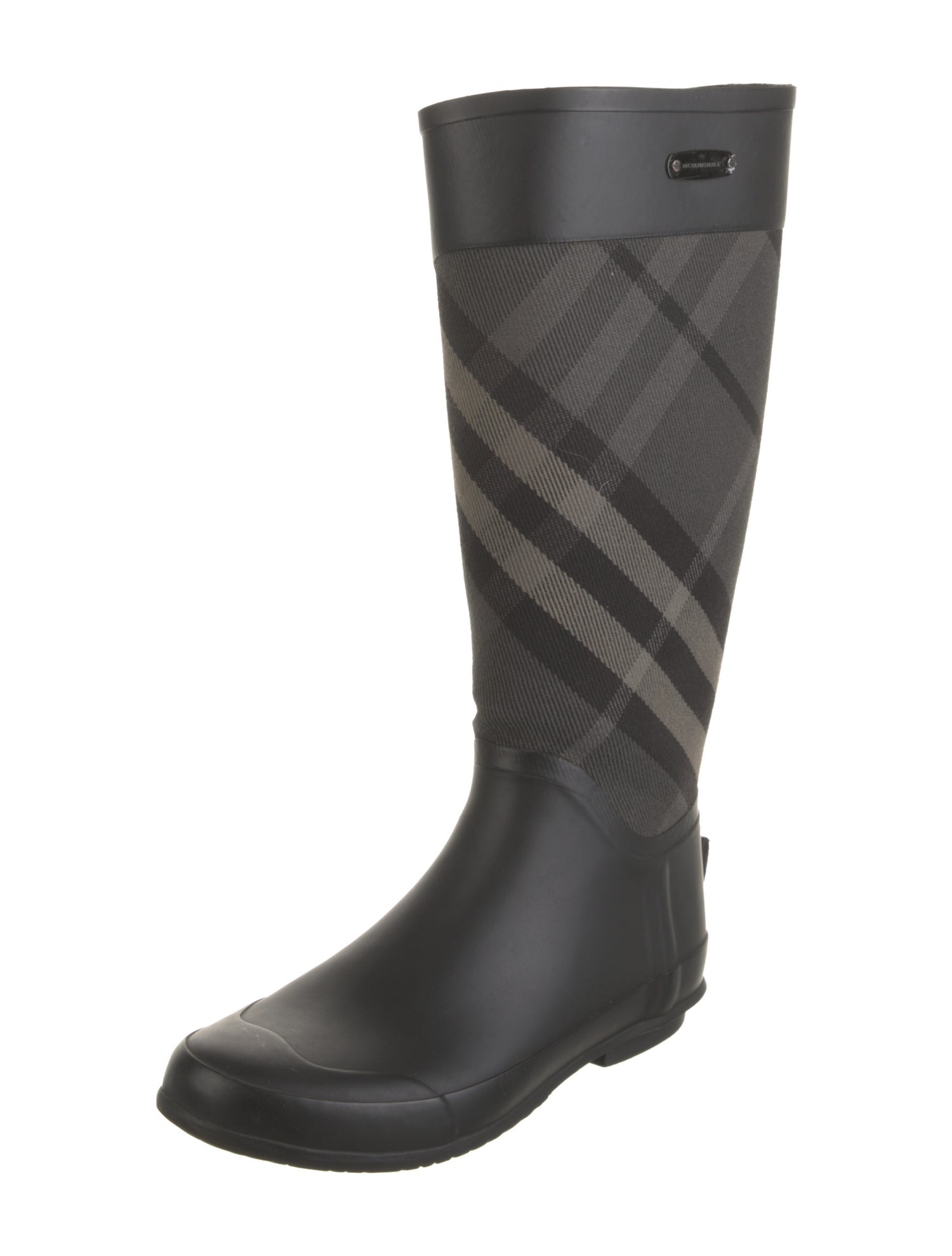 Burberry Rubber Plaid Print Rain Boots