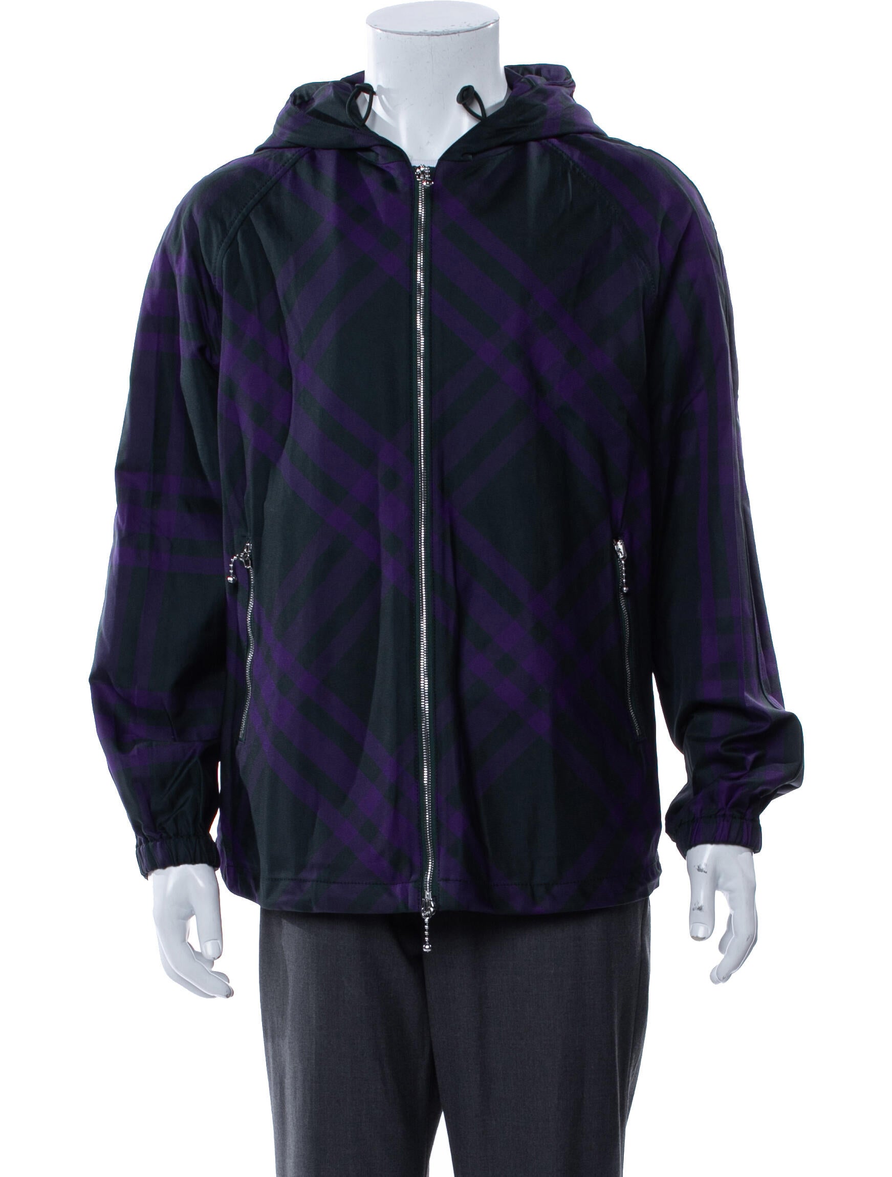 Burberry Plaid Print Windbreaker w/ Tags