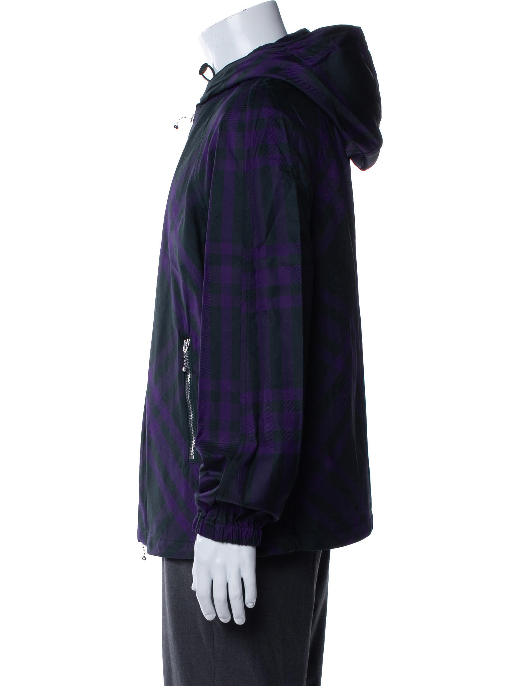 Burberry Plaid Print Windbreaker w/ Tags