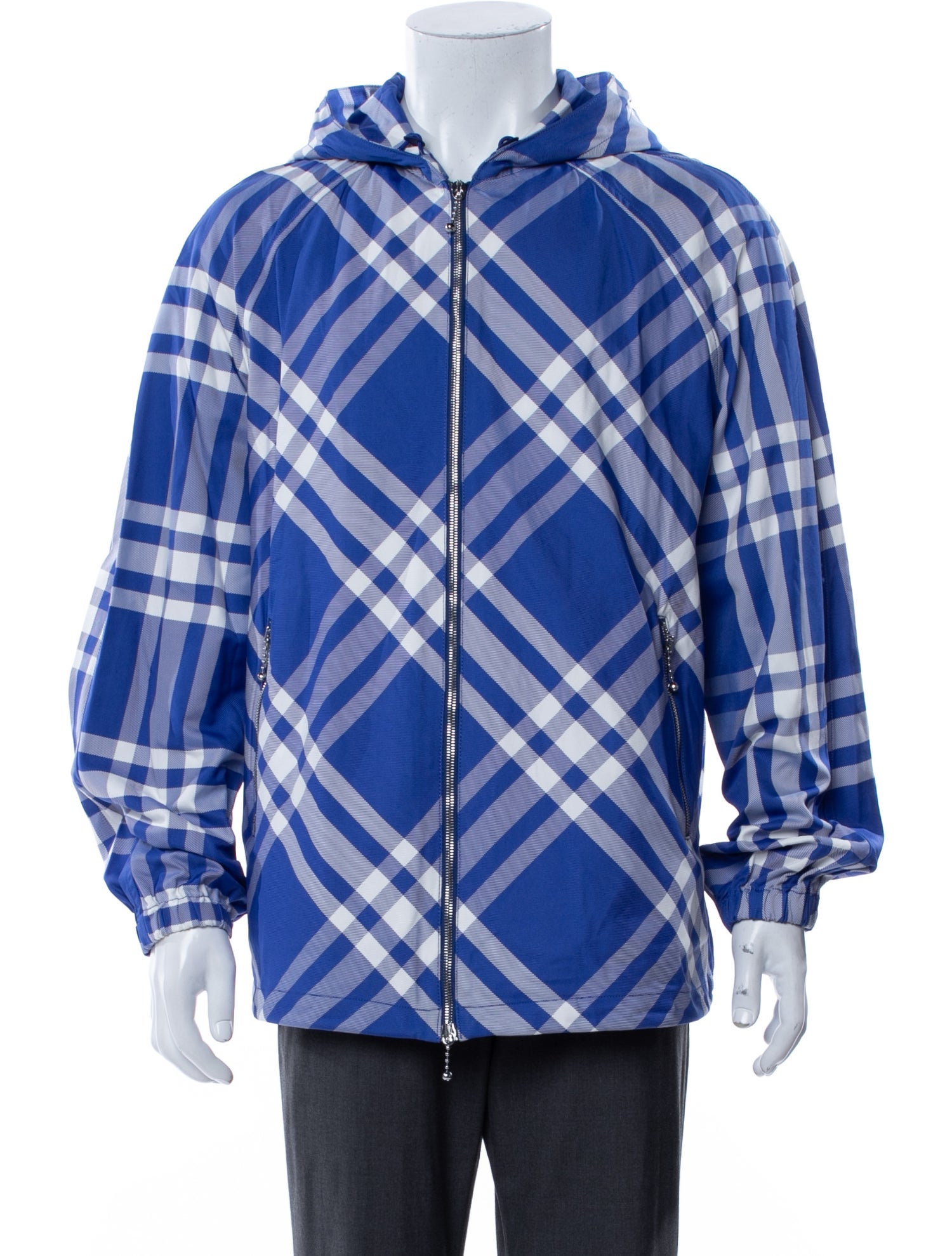 Burberry Plaid Print Jacket