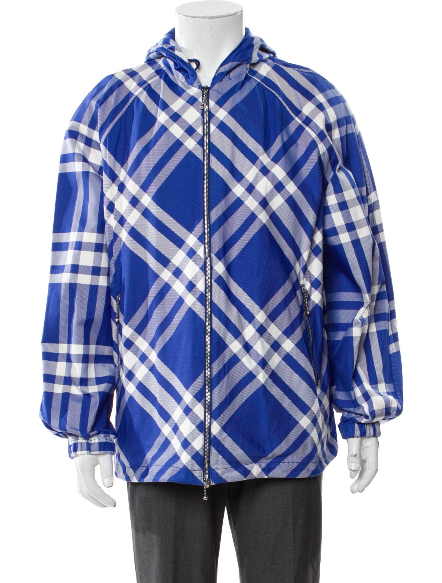 Burberry Plaid Print Windbreaker