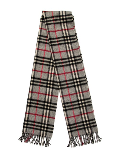 Burberry Cashmere Plaid Print Scarf