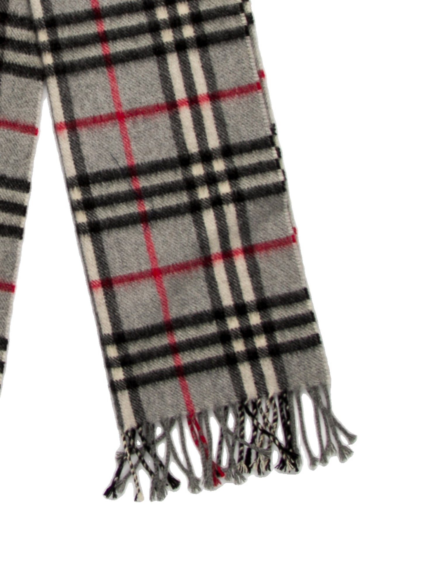 Burberry Cashmere Plaid Print Scarf
