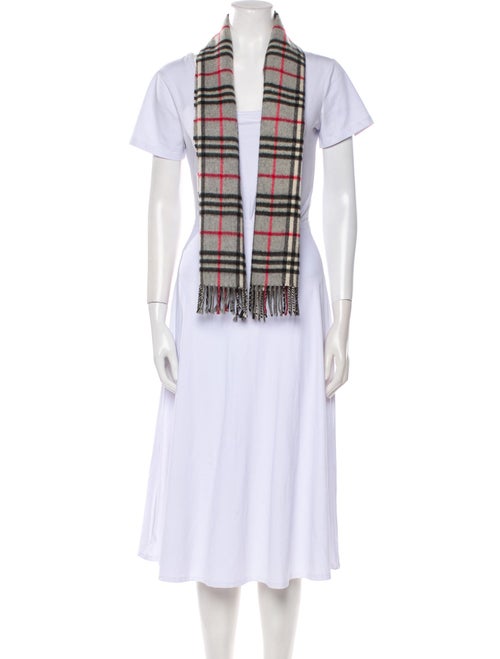 Burberry Cashmere Plaid Print Scarf