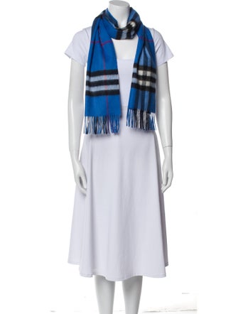 Burberry Cashmere House Check Pattern Scarf