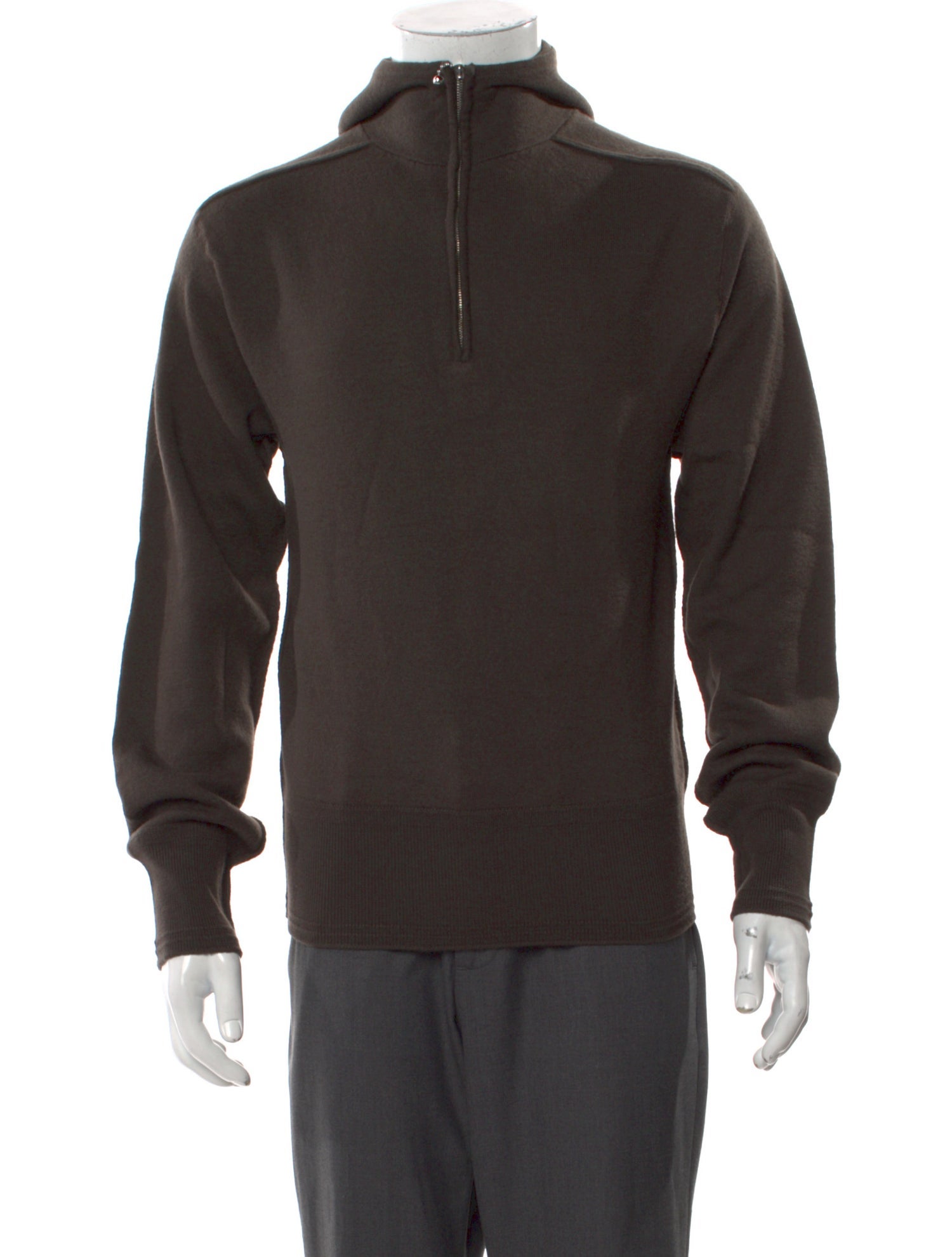 Burberry Wool Mock Neck Hoodie w/ Tags