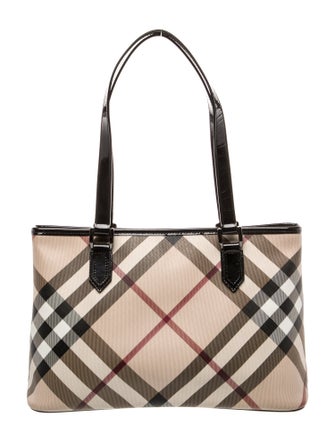 Burberry Super Nova Check Top Handle Bag