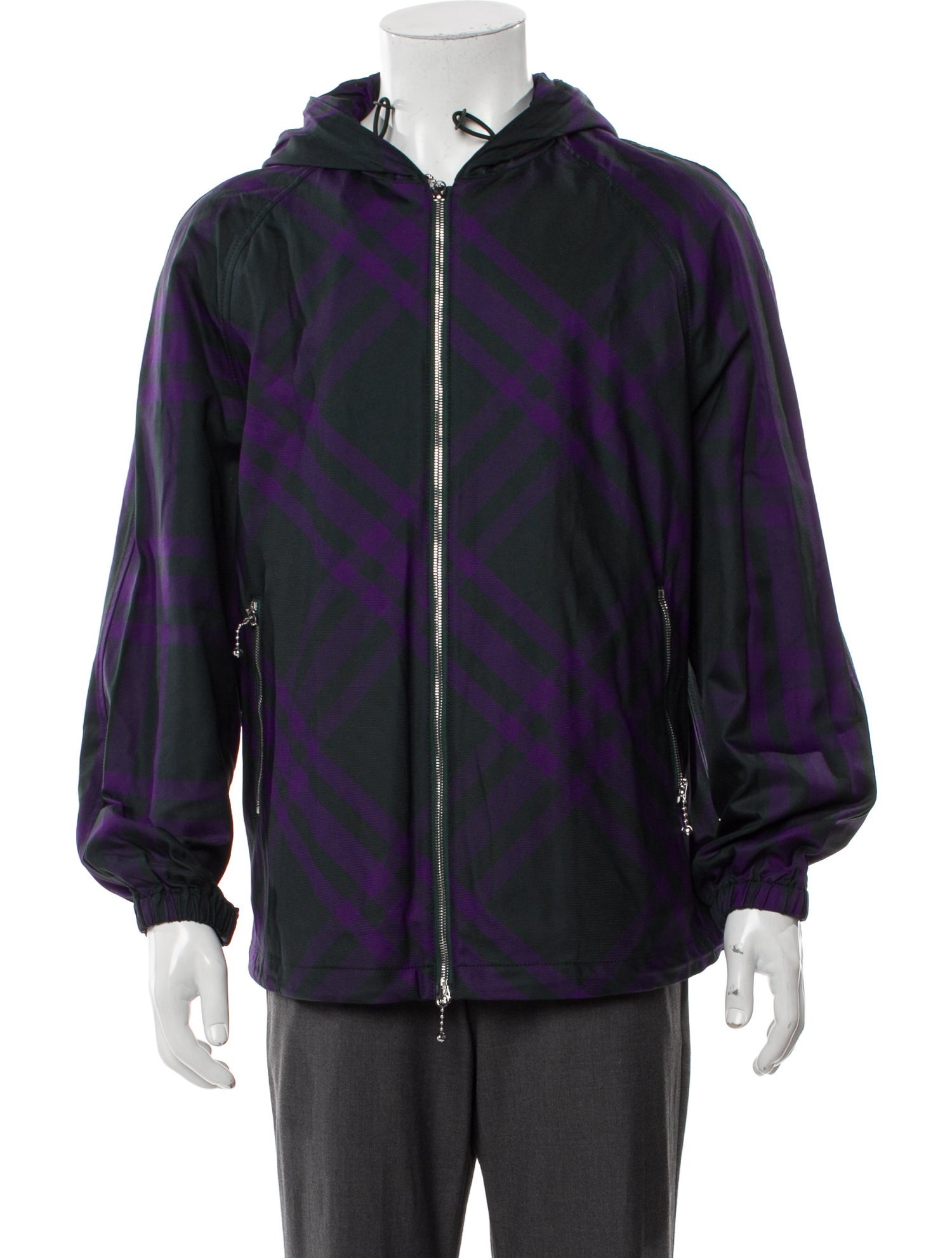 Burberry Plaid Print Windbreaker w/ Tags