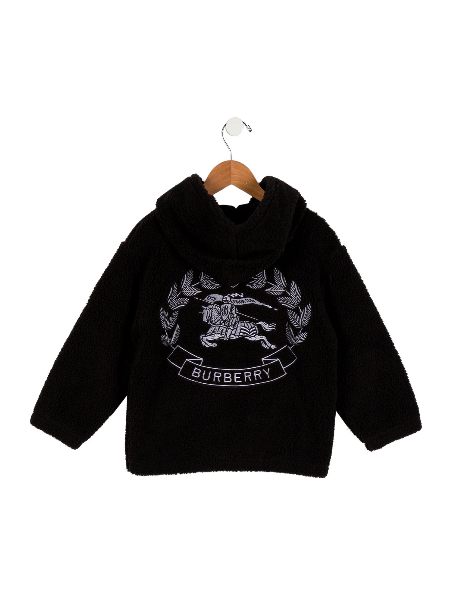 Burberry Boys' Logo Embroidered Fleece Hoodie w/ Tags