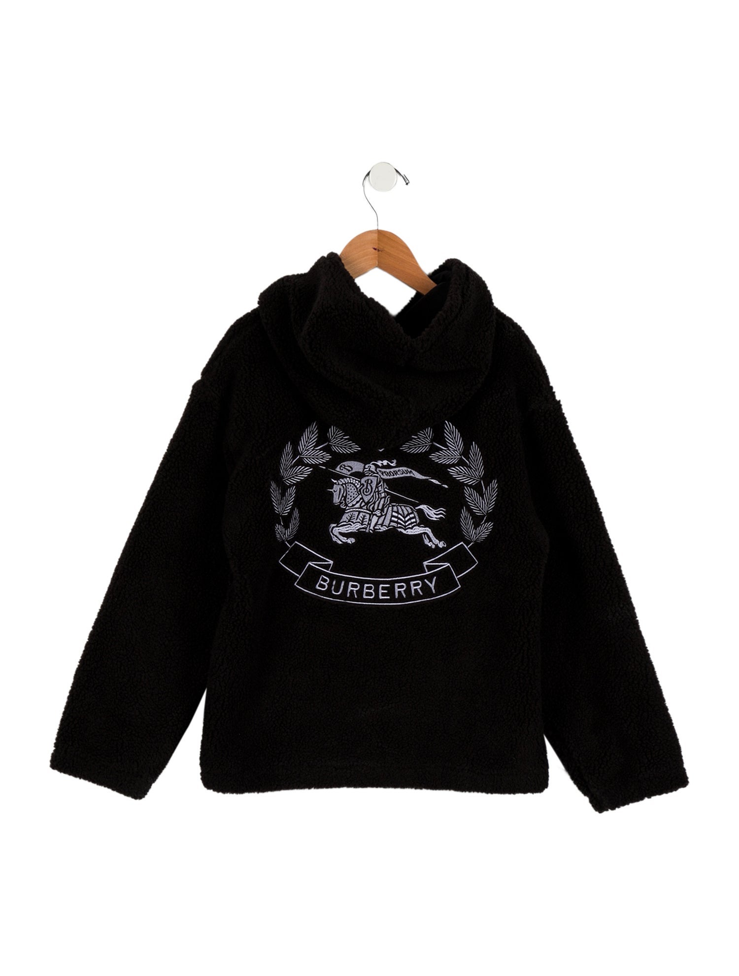 Burberry Boys' Logo-Embroidered Fleece Hoodie w/ Tags