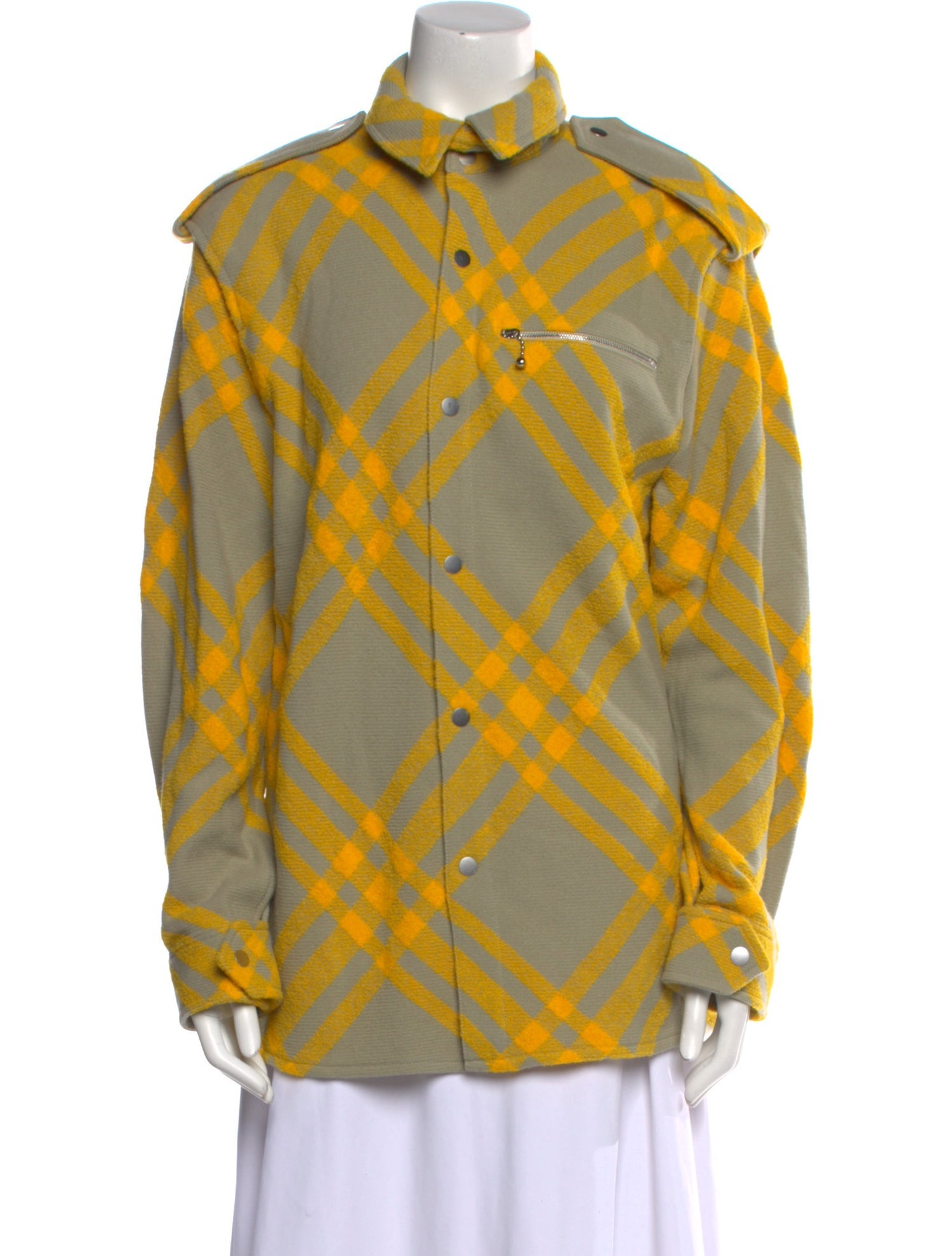 Burberry Wool Plaid Print Tunic w/ Tags