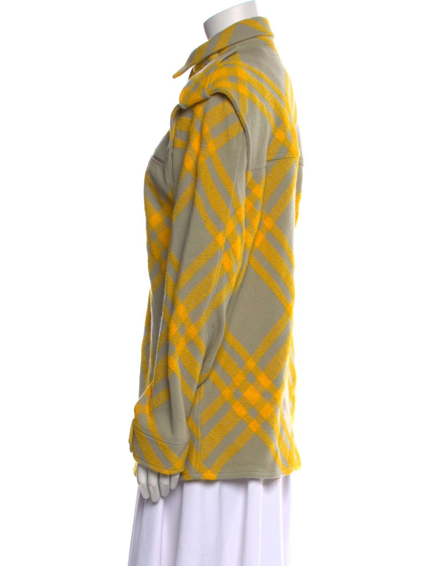 Burberry Wool Plaid Print Tunic w/ Tags