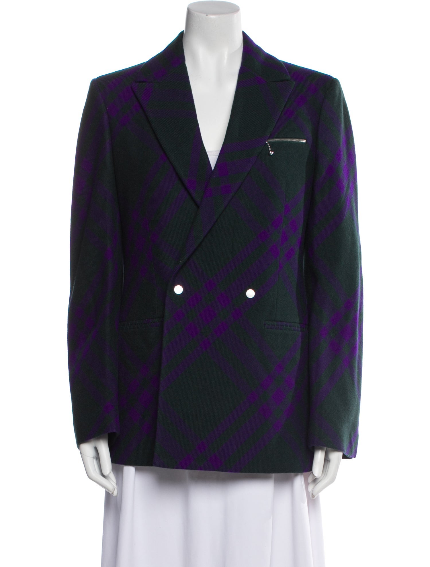 Burberry Virgin Wool Printed Blazer w/ Tags