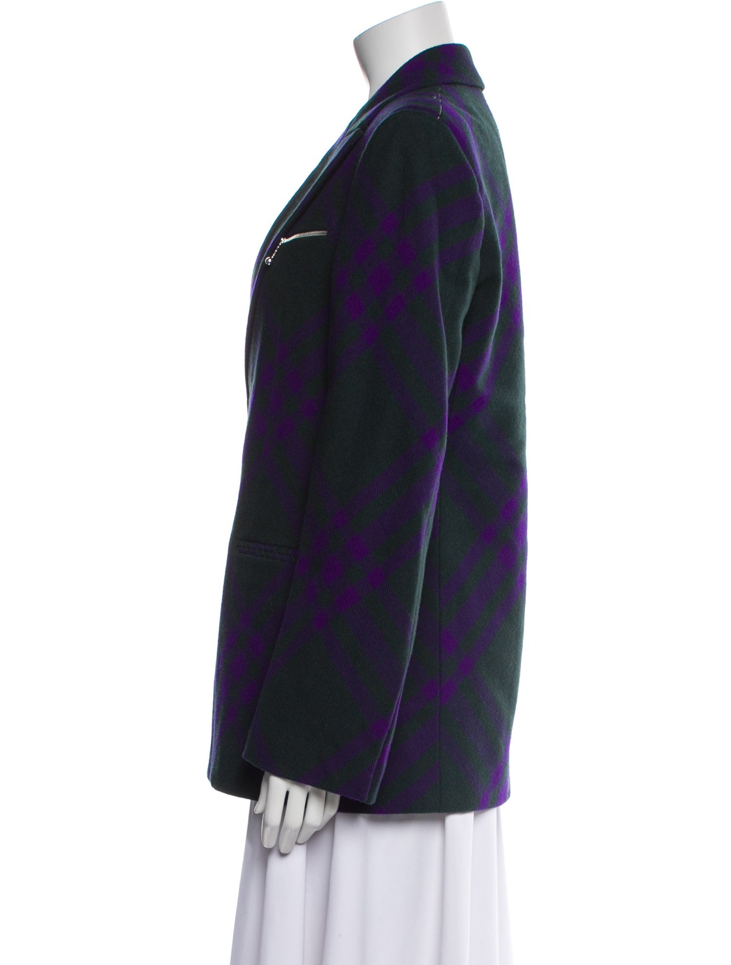 Burberry Virgin Wool Printed Blazer w/ Tags