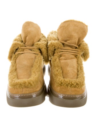 Burberry Suede Lace-Up Boots