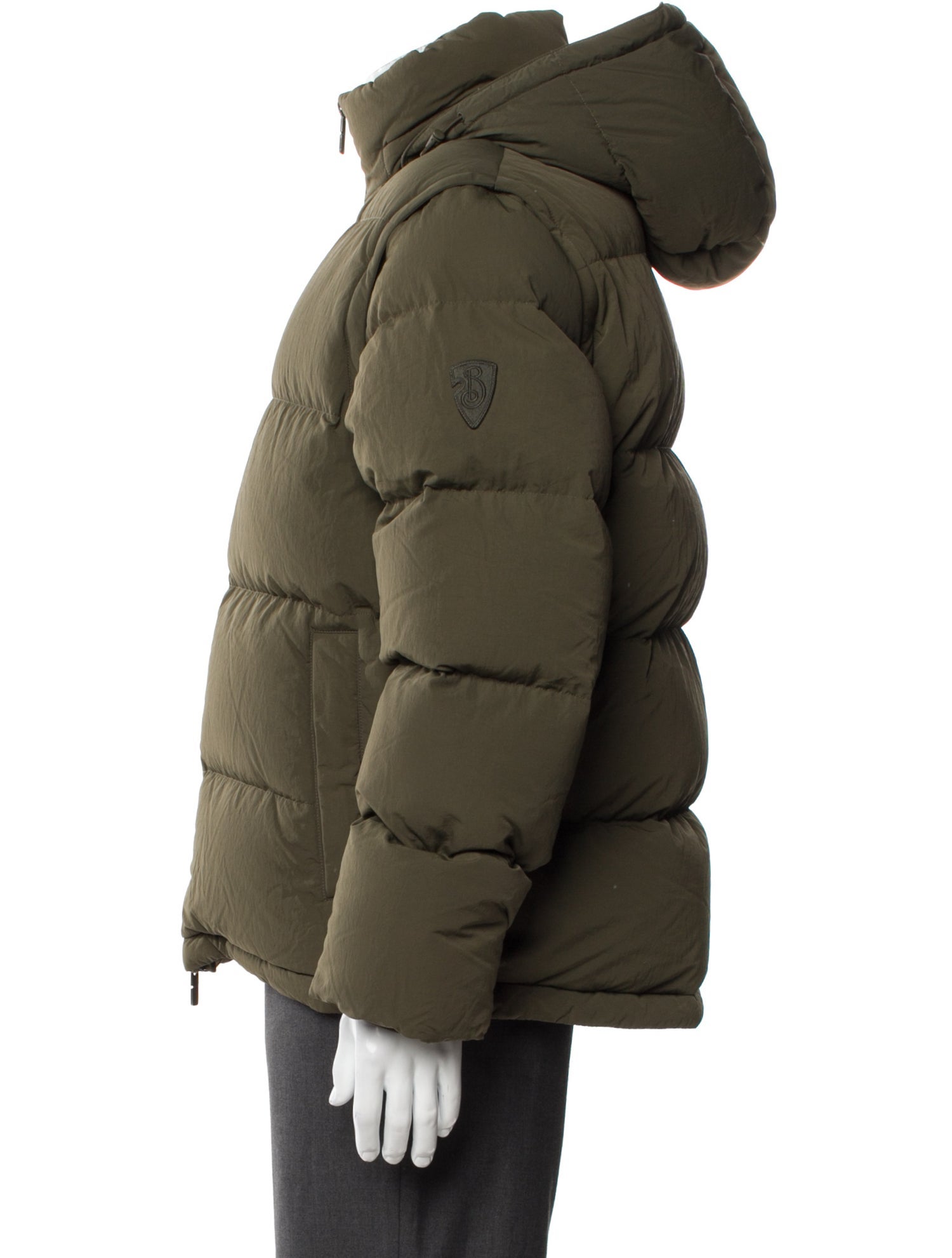 Burberry Nova Check Pattern Nylon Puffer Coat