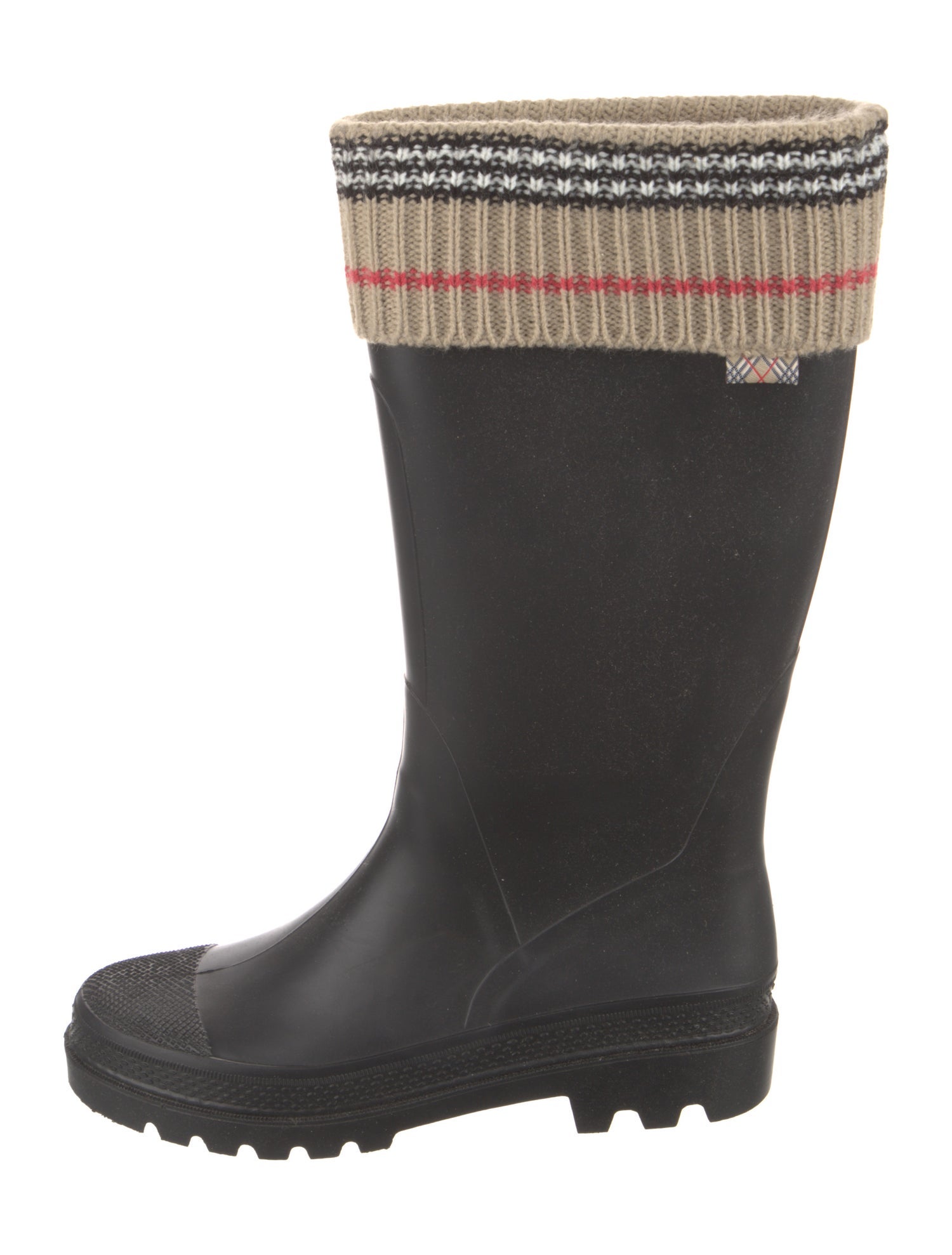 Burberry Nova Check Pattern Rubber Rain Boots
