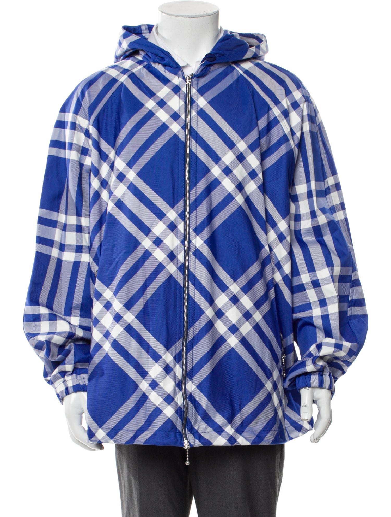 Burberry Plaid Print Windbreaker