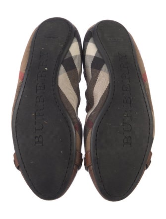 Burberry House Check Pattern Canvas Ballet Flats