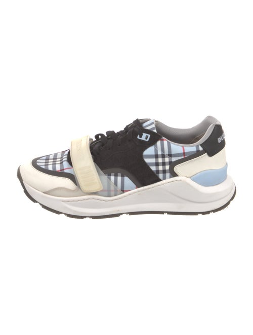 Burberry Nova Check Pattern Canvas Athletic Sneakers