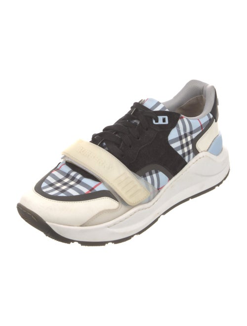 Burberry Nova Check Pattern Canvas Athletic Sneakers