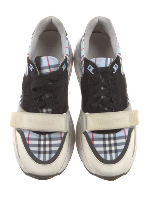 Burberry Nova Check Pattern Canvas Athletic Sneakers