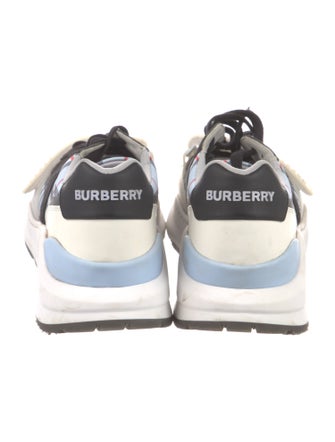 Burberry Nova Check Pattern Canvas Athletic Sneakers