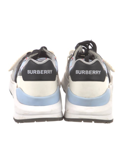 Burberry Nova Check Pattern Canvas Athletic Sneakers