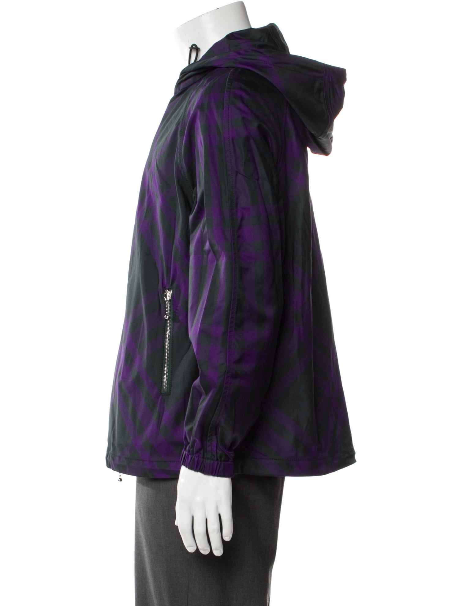 Burberry Plaid Print Windbreaker