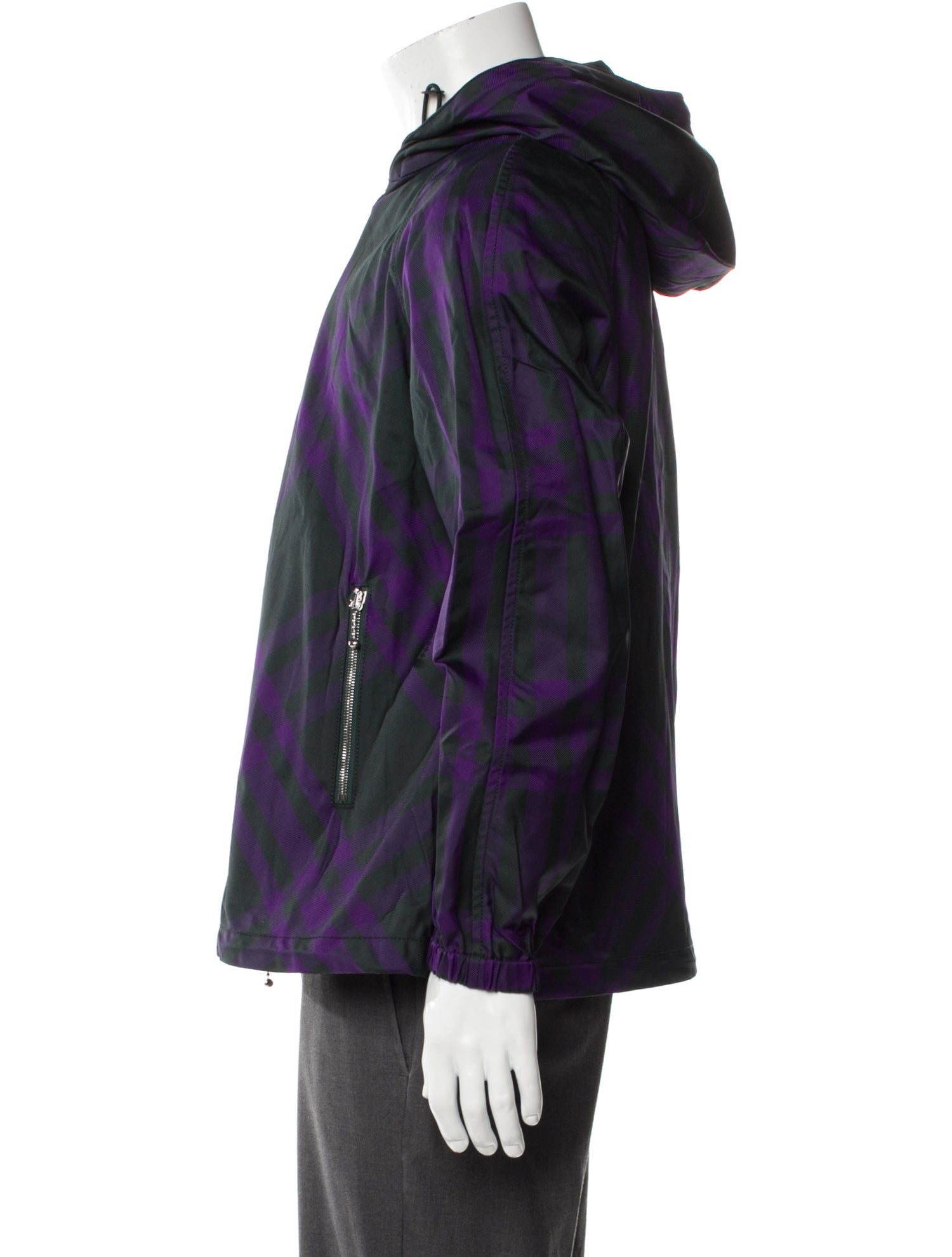 Burberry Plaid Print Windbreaker