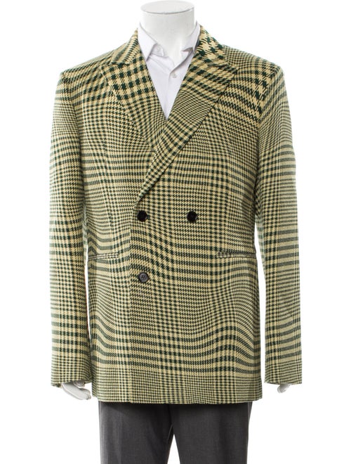 Burberry Wool Houndstooth Print Peacoat