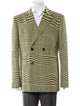 Burberry Wool Houndstooth Print Peacoat