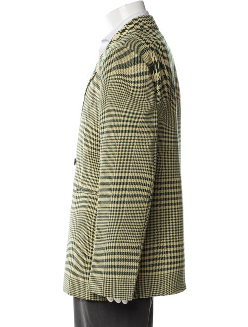 Burberry Wool Houndstooth Print Peacoat