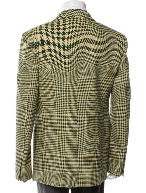 Burberry Wool Houndstooth Print Peacoat