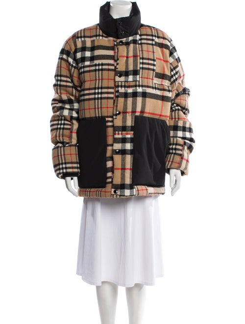 Burberry Virgin Wool Plaid Print Jacket