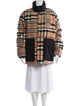 Burberry Virgin Wool Plaid Print Jacket