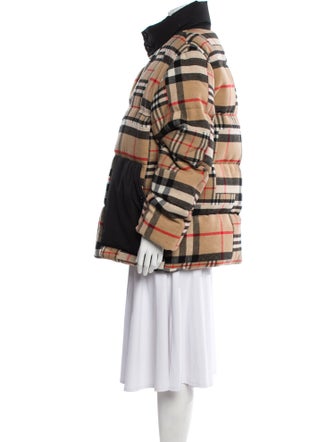 Burberry Virgin Wool Plaid Print Jacket