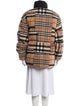 Burberry Virgin Wool Plaid Print Jacket