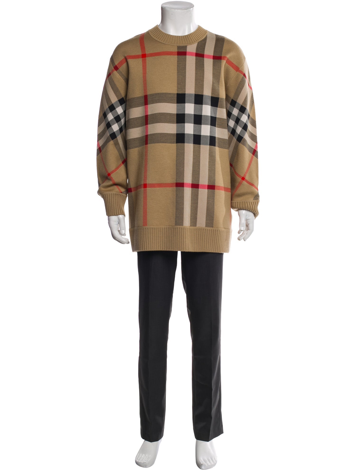 Burberry House Check Pattern Crew Neck Pullover