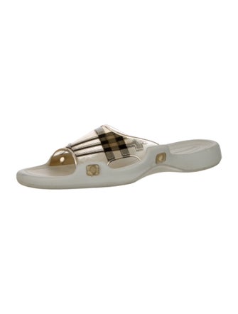 Burberry Abstract Check Rubber Slides