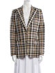 Burberry Plaid Print Blazer