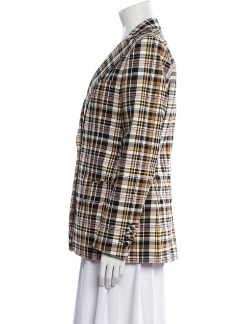 Burberry Plaid Print Blazer