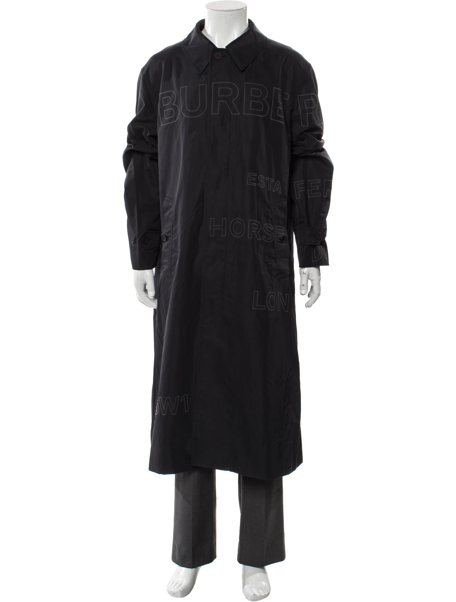 Burberry Graphic Print Overcoat